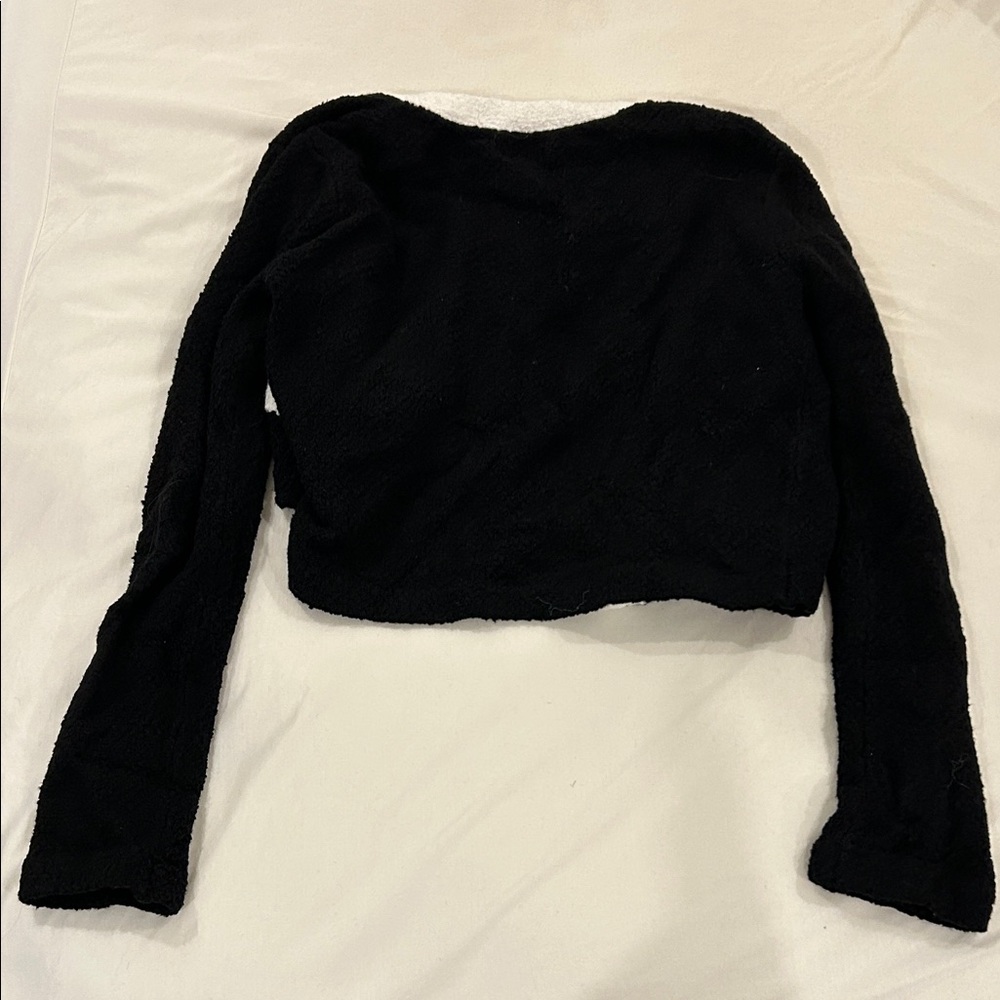 Majorelle Black and White Cardigan with Gold Buttons - Picture 3 of 3